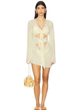 BANANHOT Maci Mini Dress in Daisy Yellow